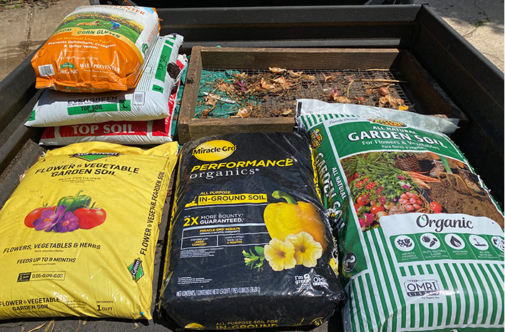 Bagged soil products